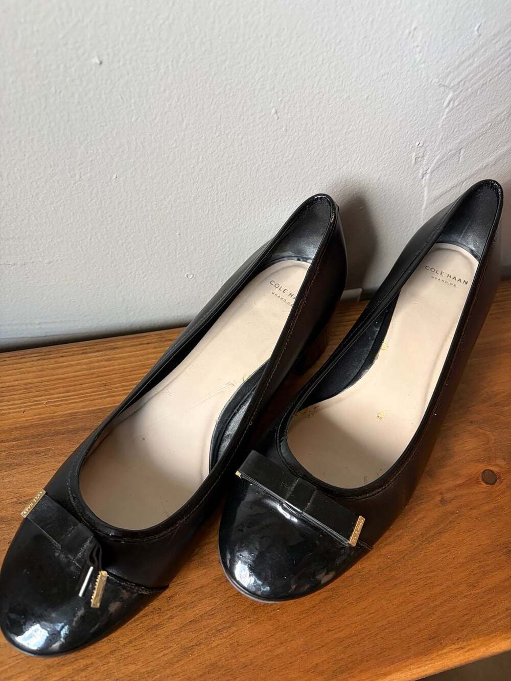 Cole Haan‎ Grand.OS Women's Block Heel Pumps with Bow Detail